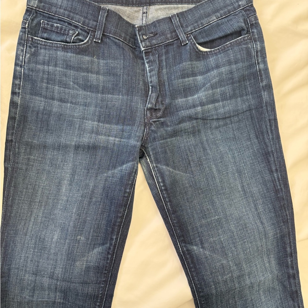 7 For All Mankind Women's Dark Blue Boot Cut Jeans